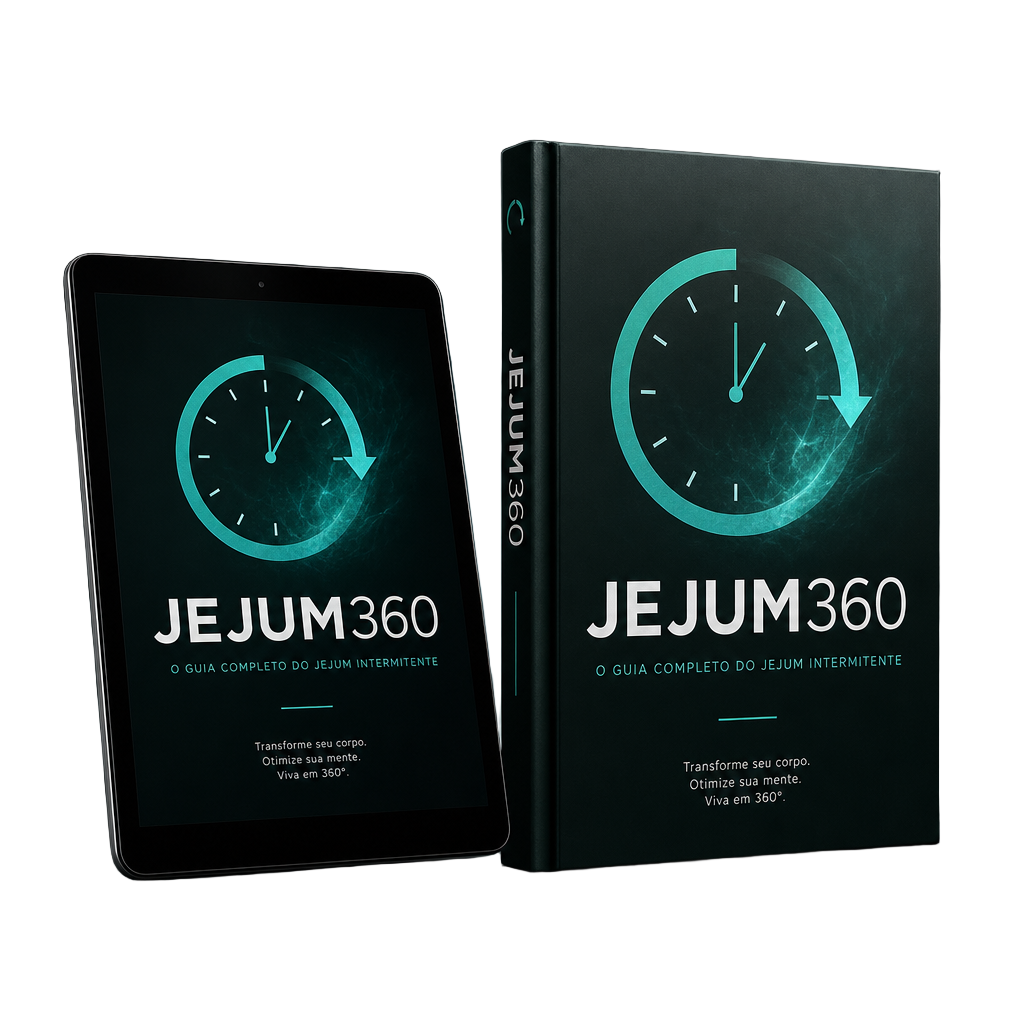 Capa e páginas internas do e-book digital JEJUM360